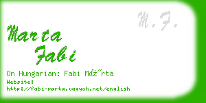 marta fabi business card